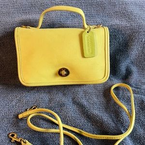 Vintage Coach casino bag lime